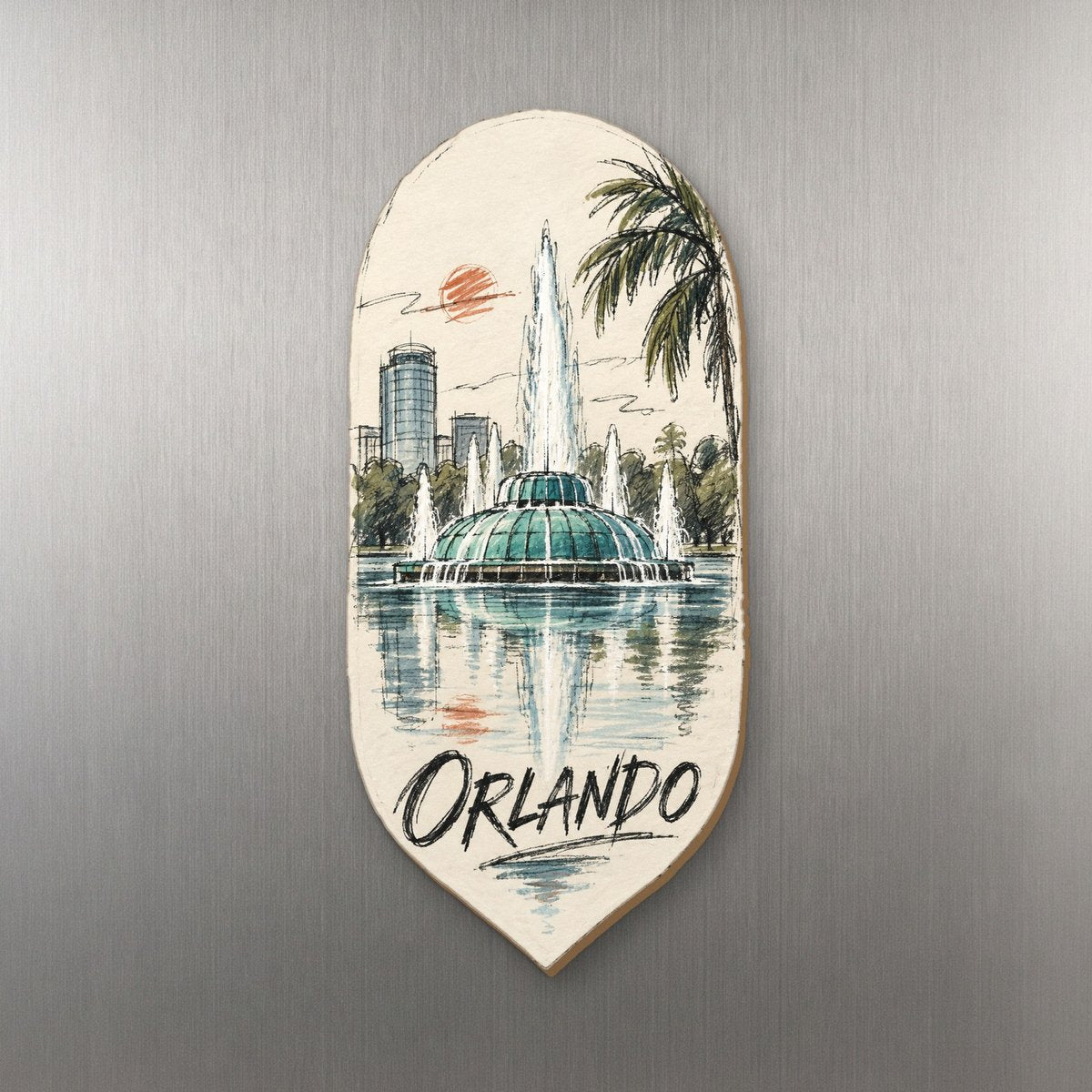 She's Choosing Orlando Magnet | Loose Contour Sketch | S319-M