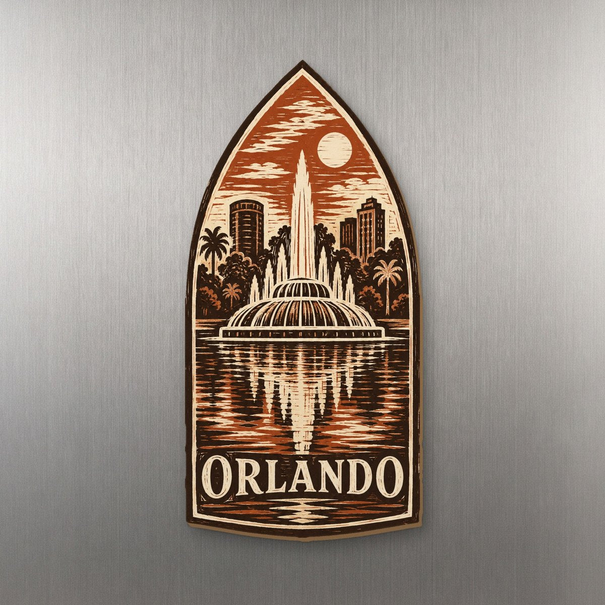 She's Choosing Orlando Magnet | Woodcut | S322-M