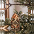 She's Choosing Orlando Ornament | Woodcut | S322-O