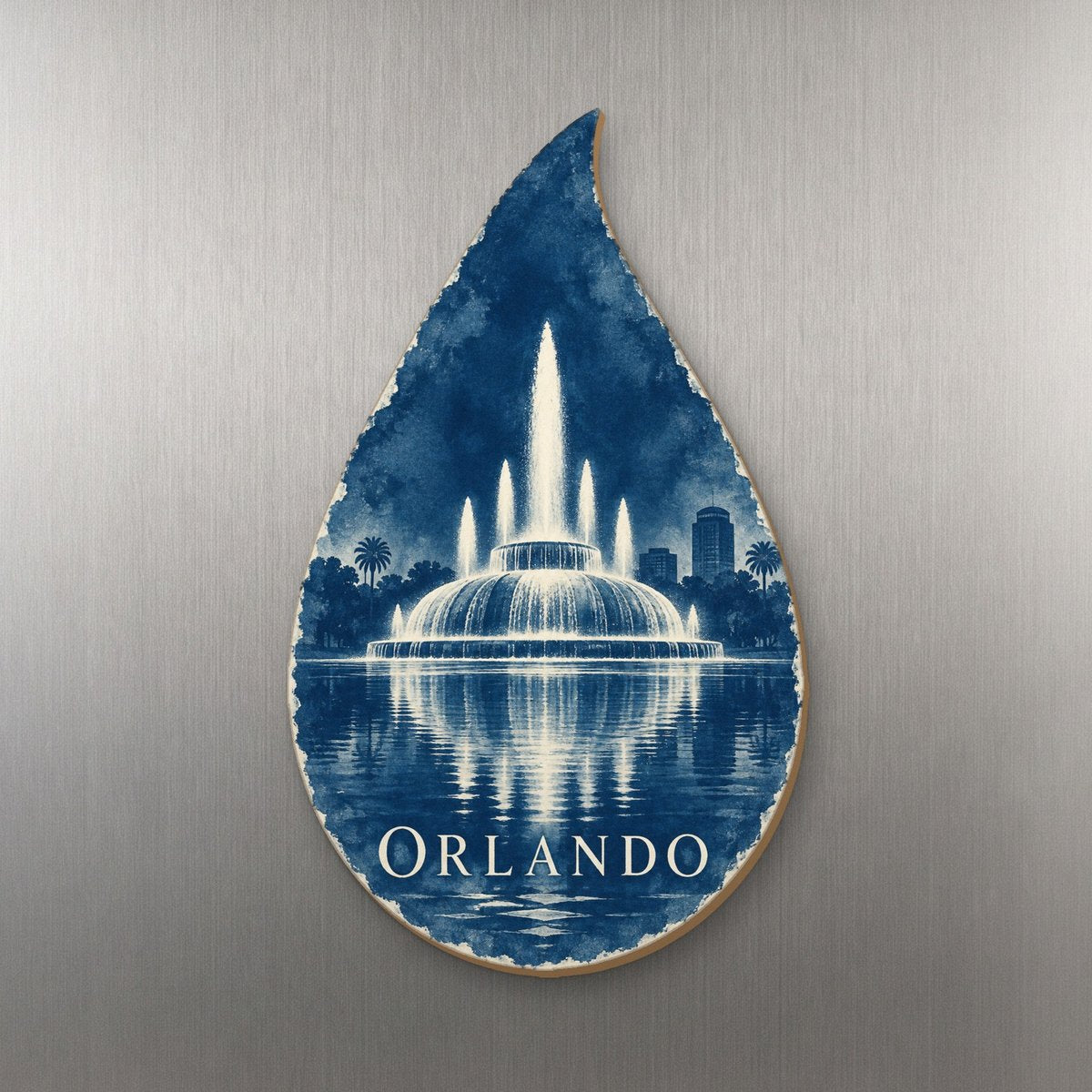 She's Choosing Orlando Magnet | Cyanotype-Inspired | S323-M