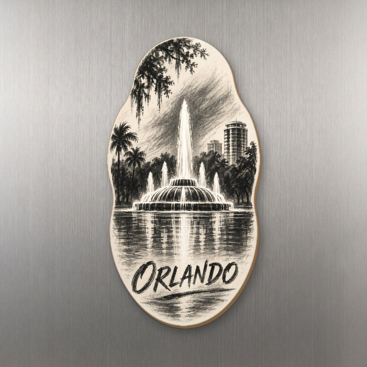 She's Choosing Orlando Magnet | Charcoal Gesture | S327-M