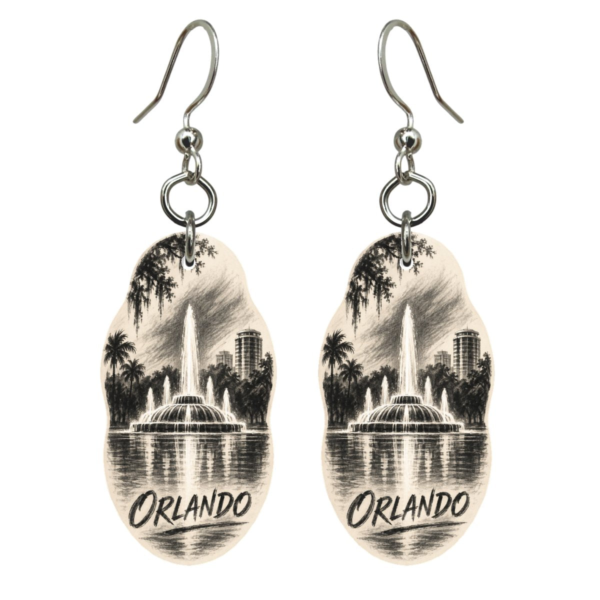She's Choosing Orlando Earrings | Charcoal Gesture | S327