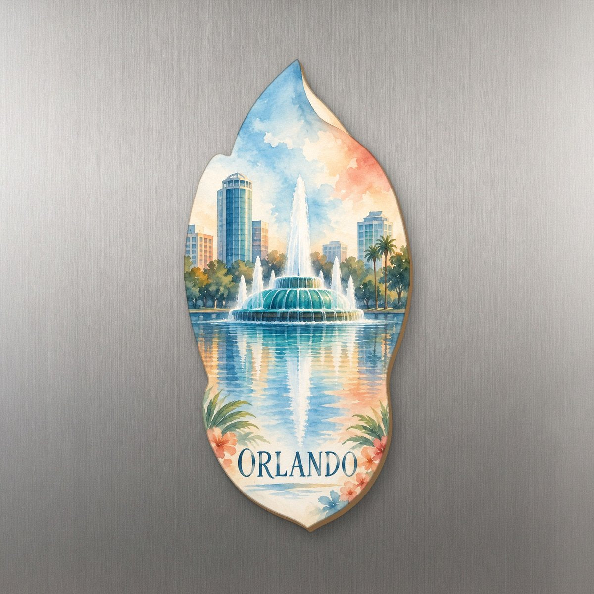 She's Choosing Orlando Magnet | Restrained Watercolor | S328-M