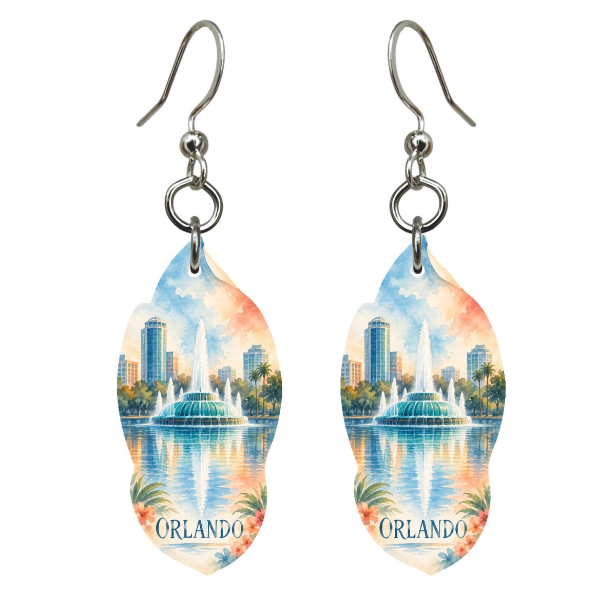 She's Choosing Orlando Earrings | Restrained Watercolor | S328