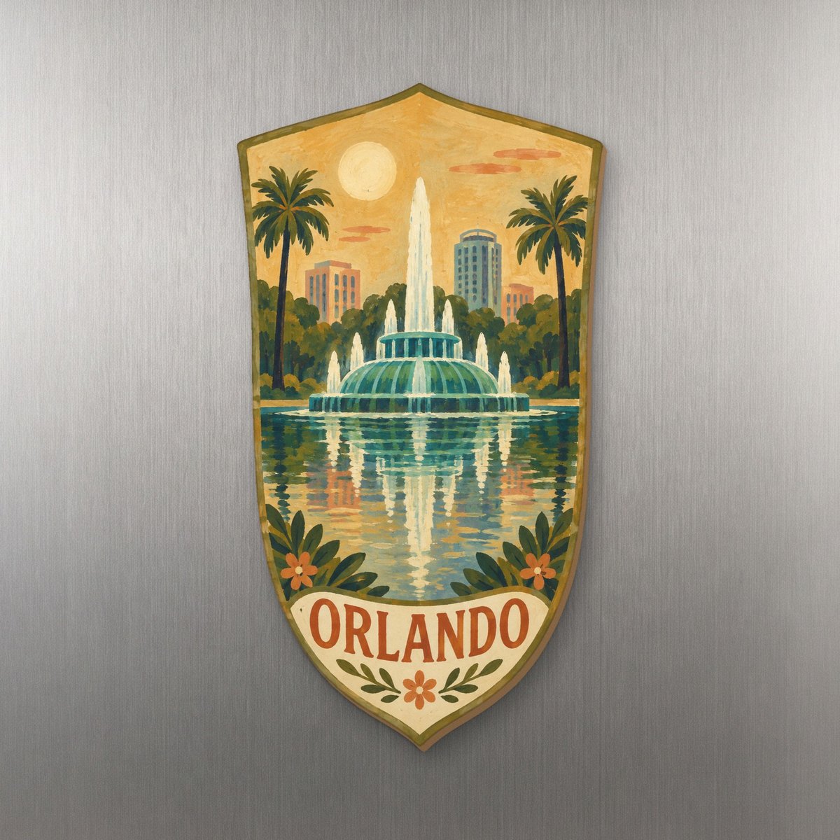 She's Choosing Orlando Magnet | Naive Folk Painting | S330-M