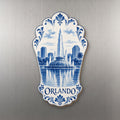 She's Choosing Orlando Magnet | Blue-And-White Ceramic Illustration | S331-M