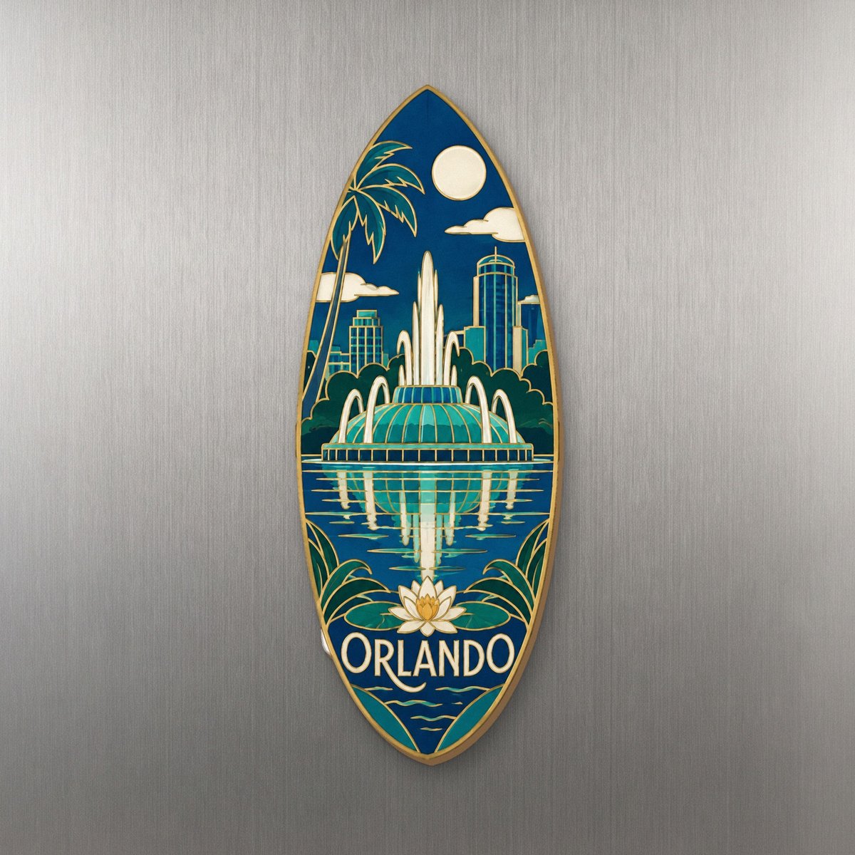 She's Choosing Orlando Magnet | Cloisonné-Inspired Graphic | S332-M