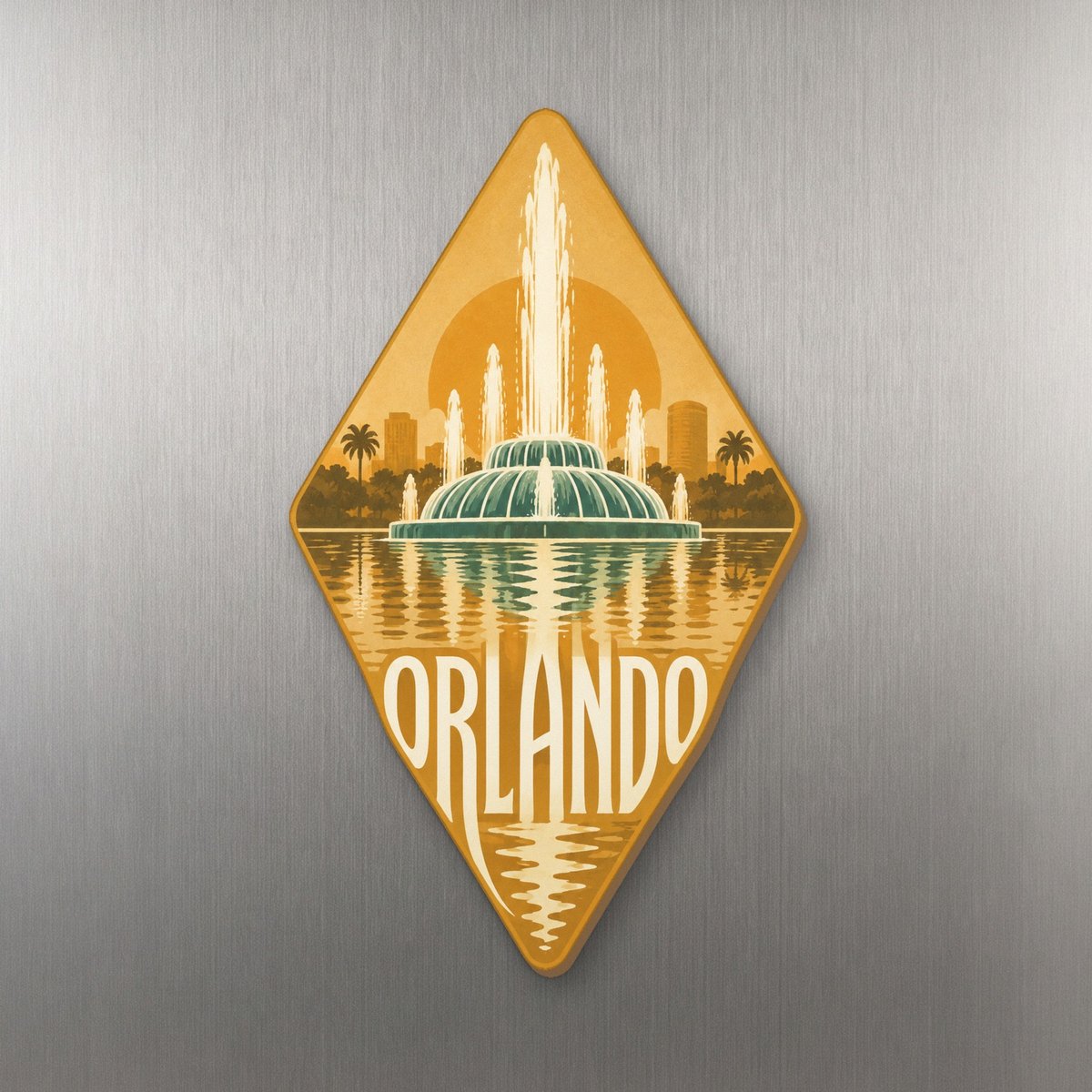 She's Choosing Orlando Magnet | Typographic Illustration | S333-M