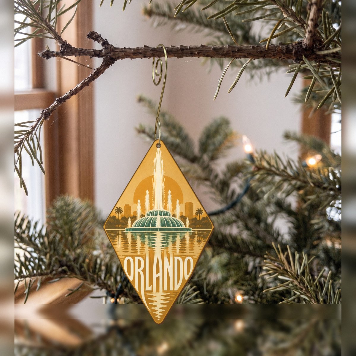 She's Choosing Orlando Ornament | Typographic Illustration | S333-O