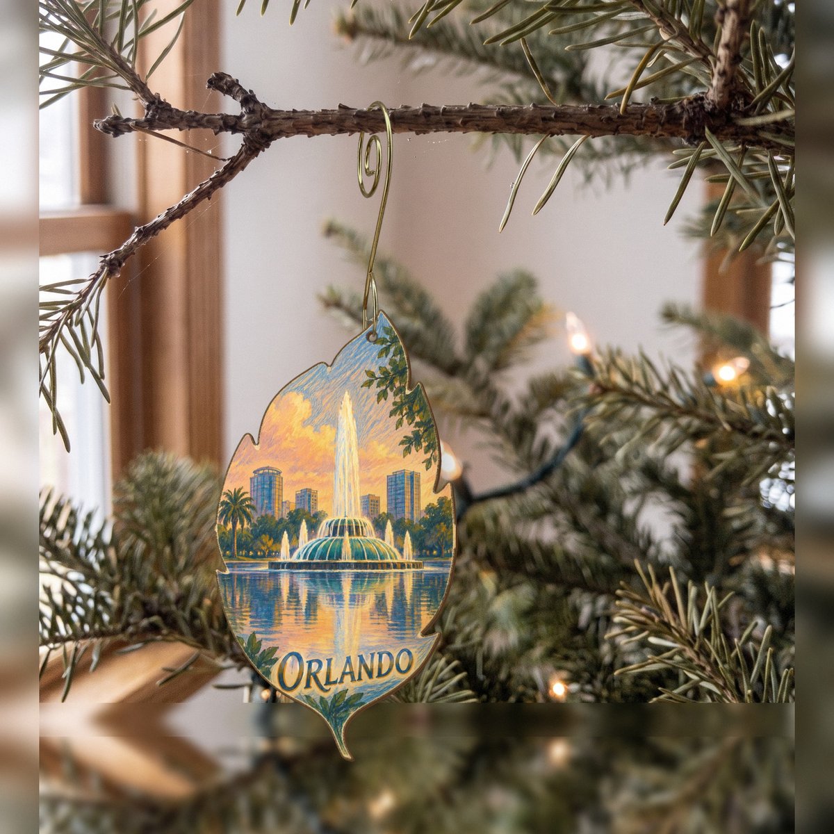 She's Choosing Orlando Ornament | Colored Pencil over Gouache | S334-O