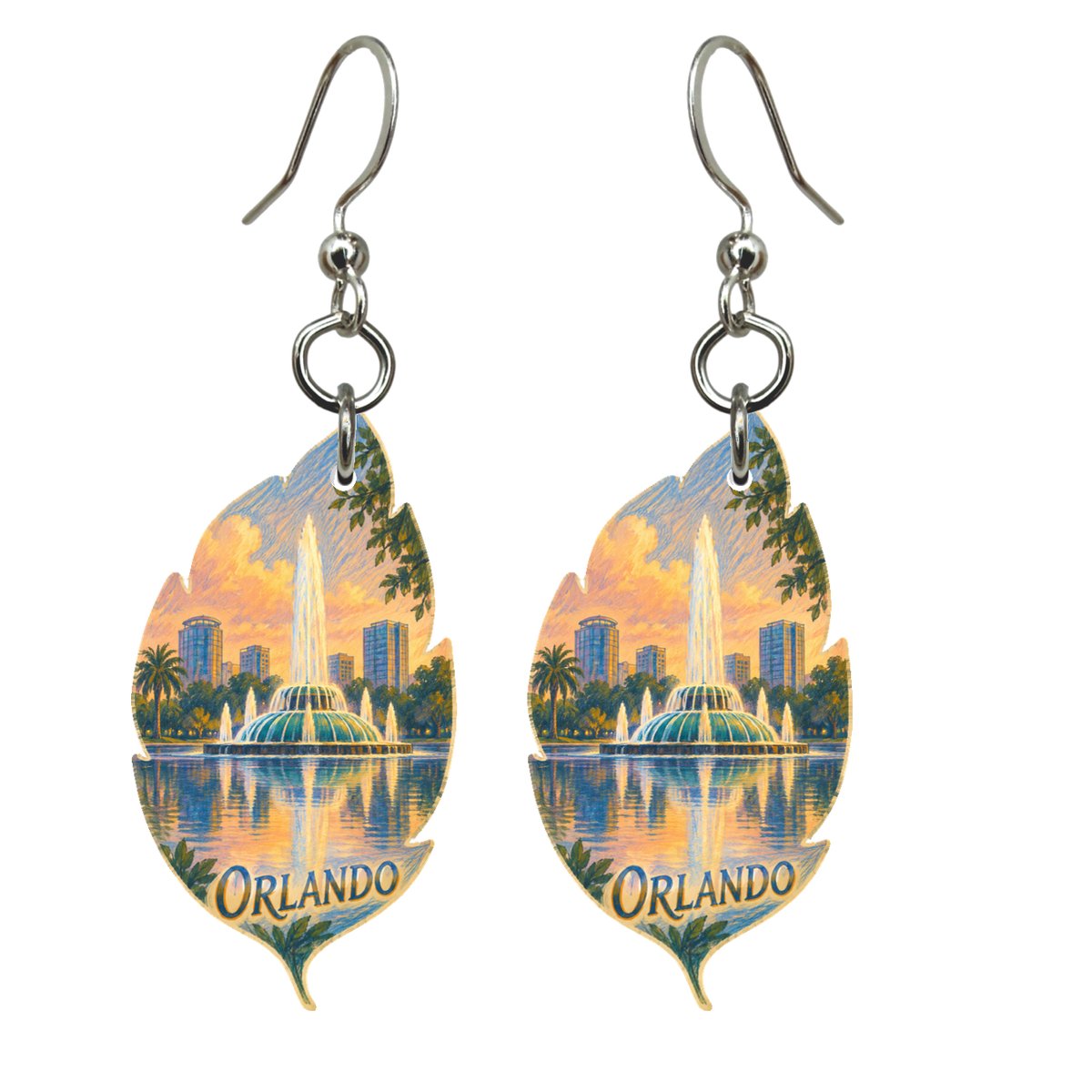 She's Choosing Orlando Earrings | Colored Pencil over Gouache | S334