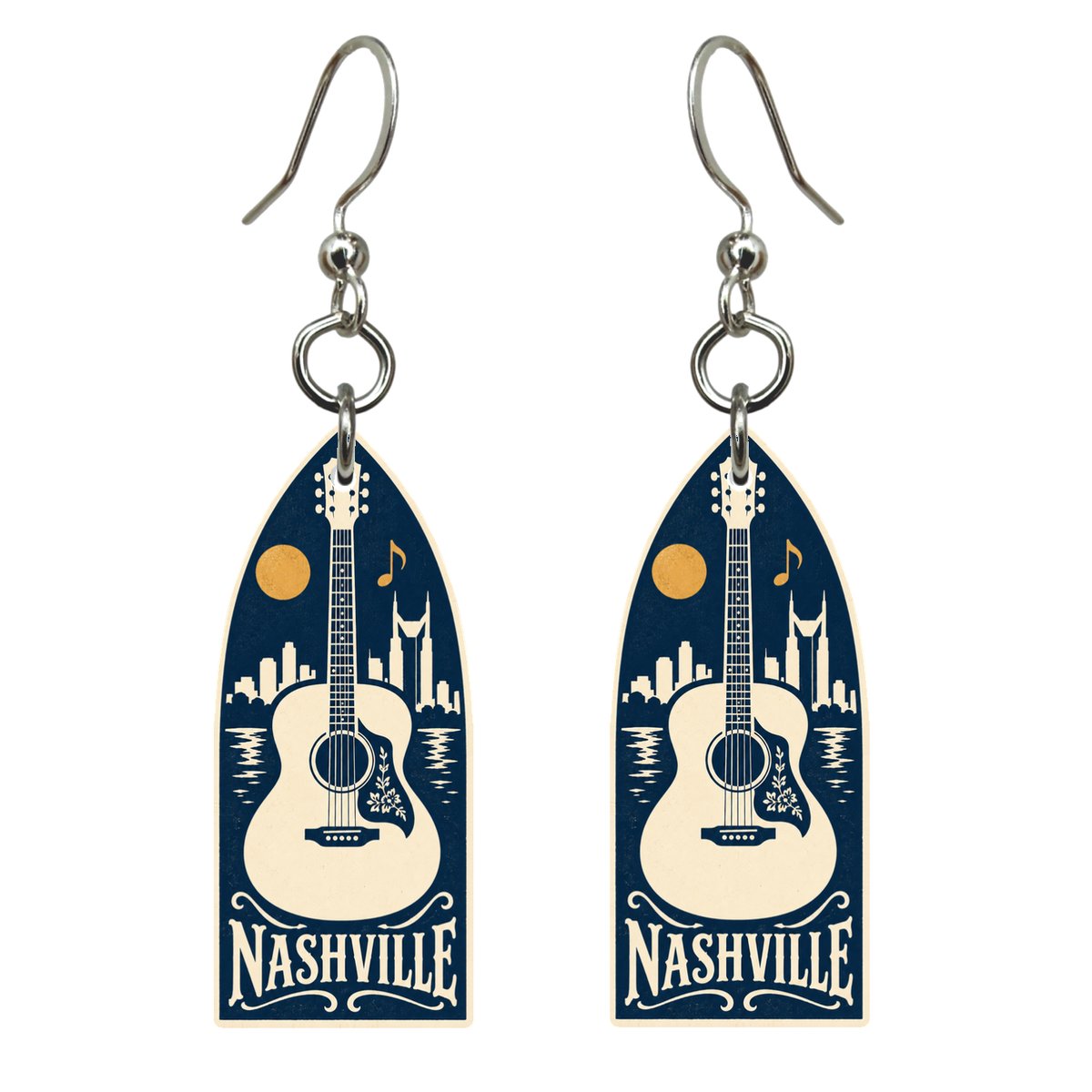 She's Choosing Nashville Earrings | Negative-Space Silhouette | S335