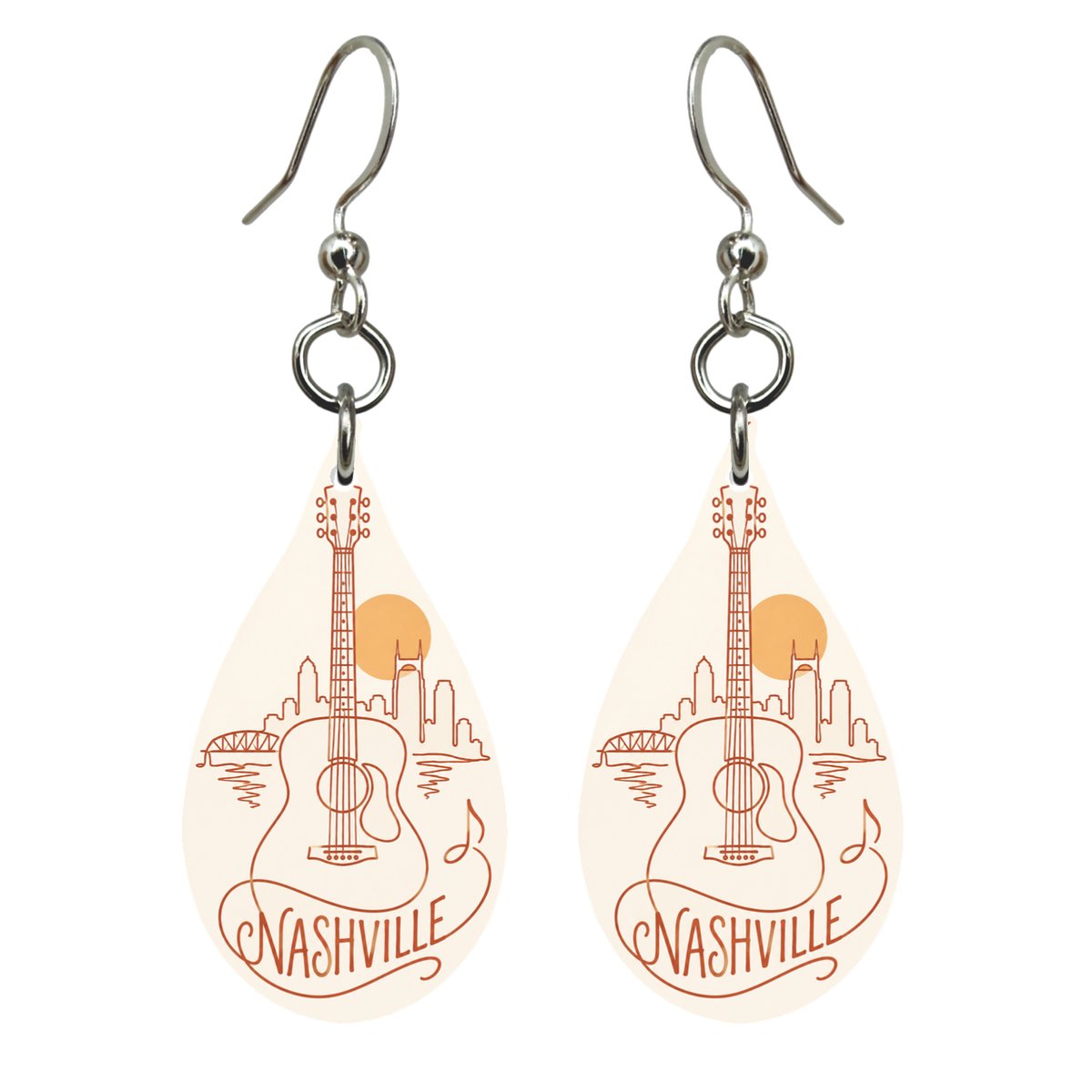 She's Choosing Nashville Earrings | Continuous-Line Drawing | S336