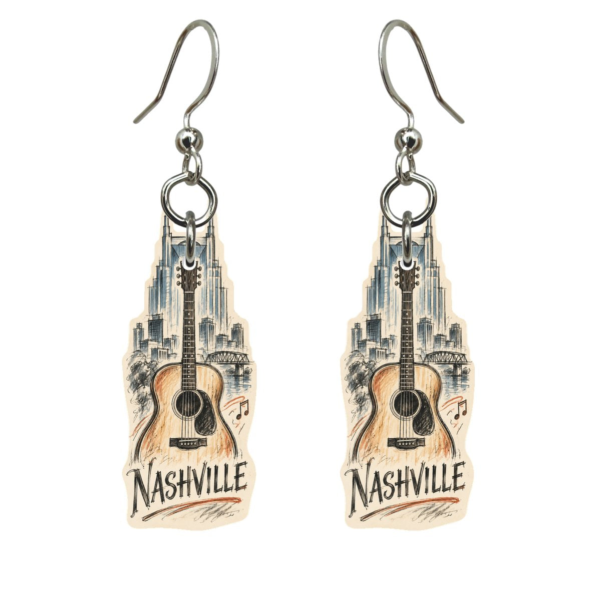 She's Choosing Nashville Earrings | Loose Contour Sketch | S337