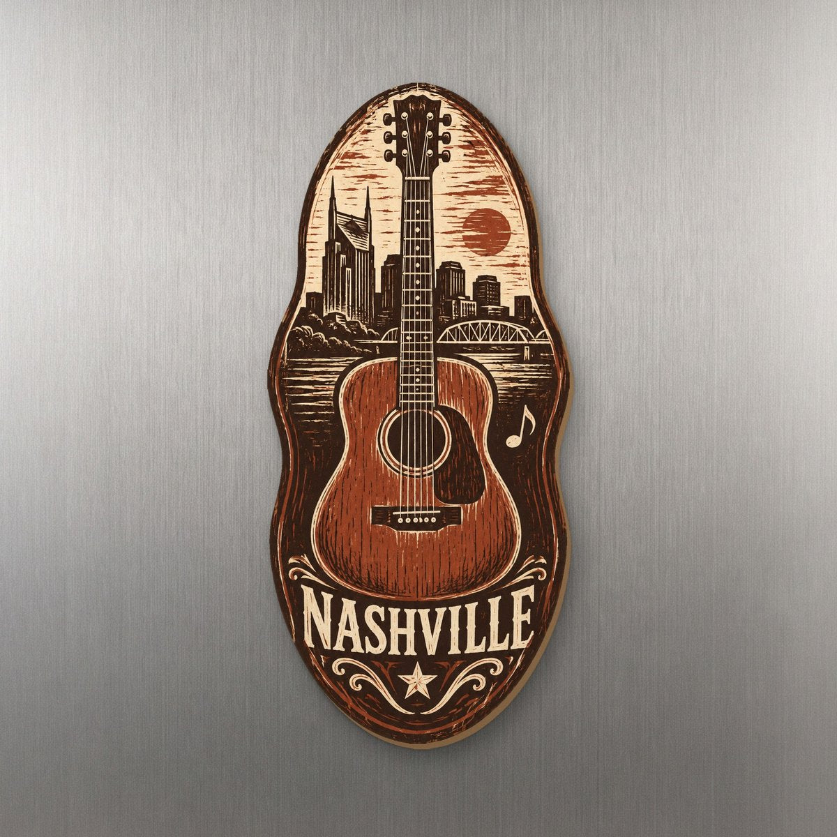 She's Choosing Nashville Magnet | Woodcut | S340-M
