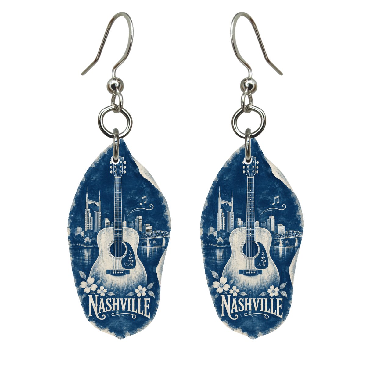 She's Choosing Nashville Earrings | Cyanotype-Inspired | S341