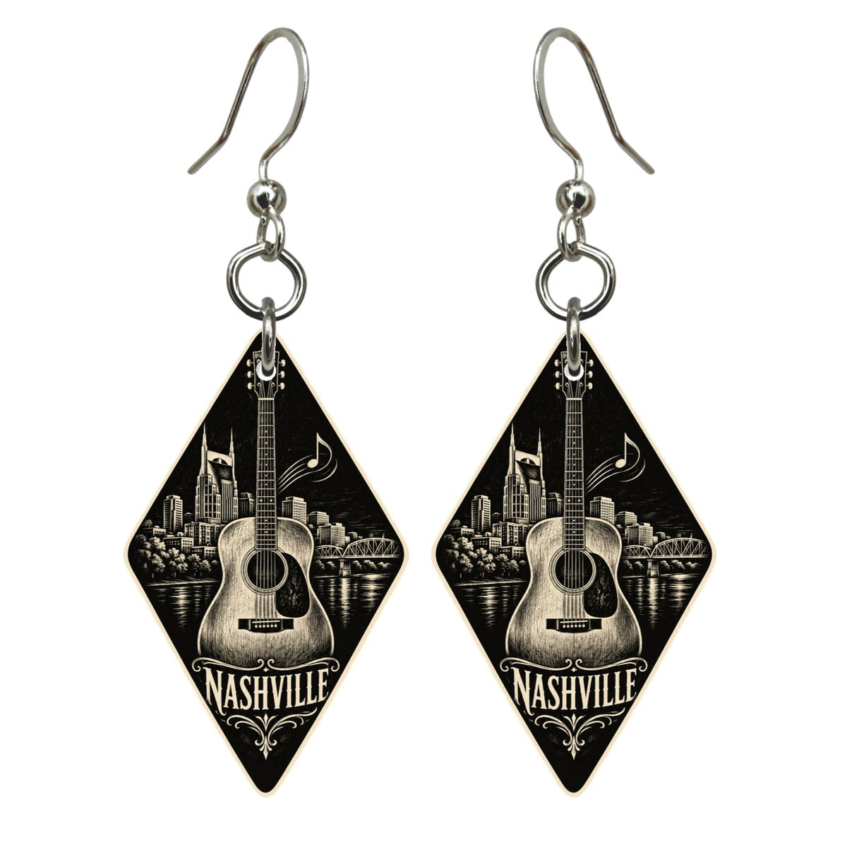 She's Choosing Nashville Earrings | Scratchboard | S344