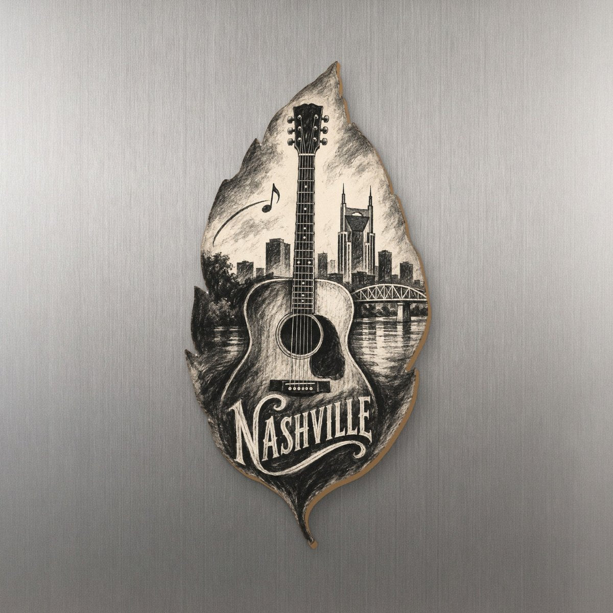 She's Choosing Nashville Magnet | Charcoal Gesture | S345-M