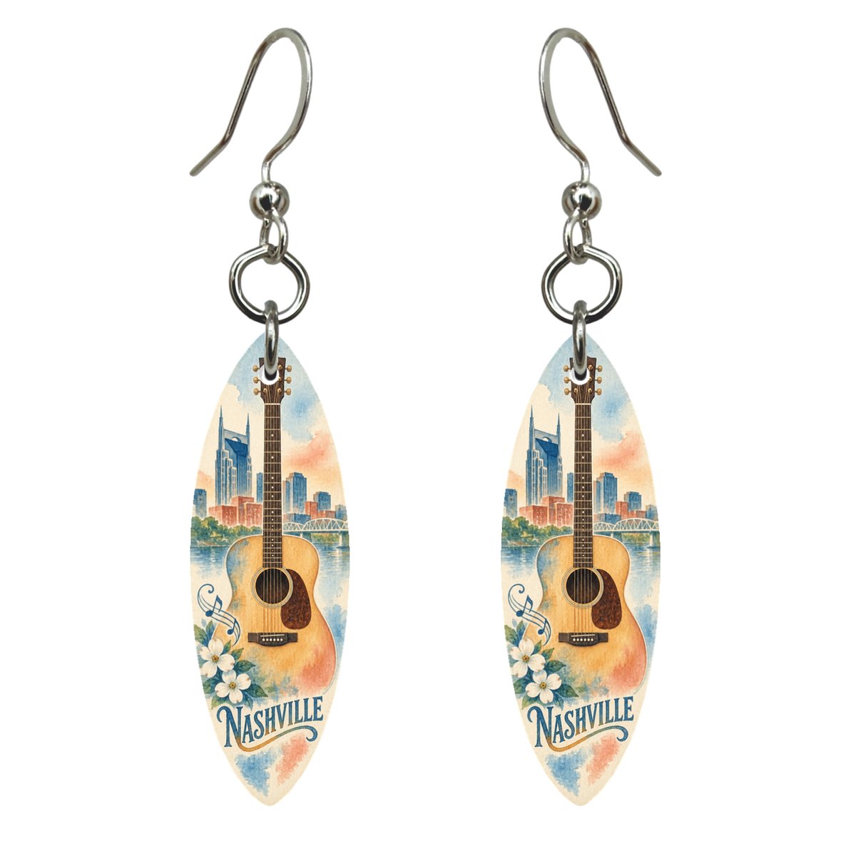 She's Choosing Nashville Earrings | Restrained Watercolor | S346