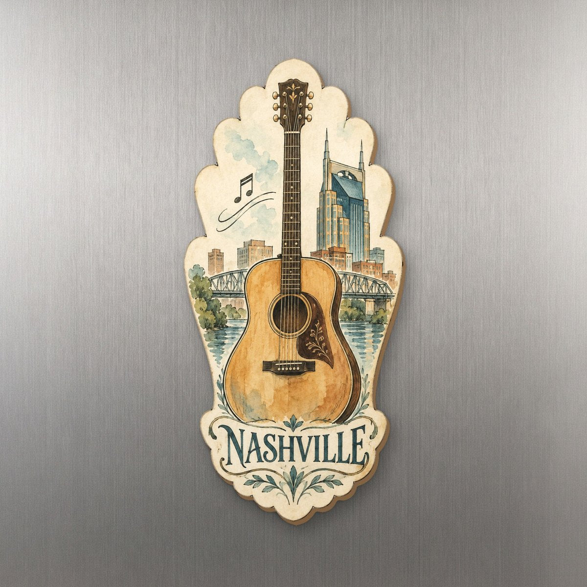 She's Choosing Nashville Magnet | Pen and Watercolor Wash | S347-M