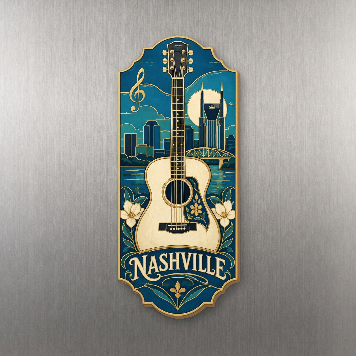She's Choosing Nashville Magnet | Cloisonné-Inspired Graphic | S350-M