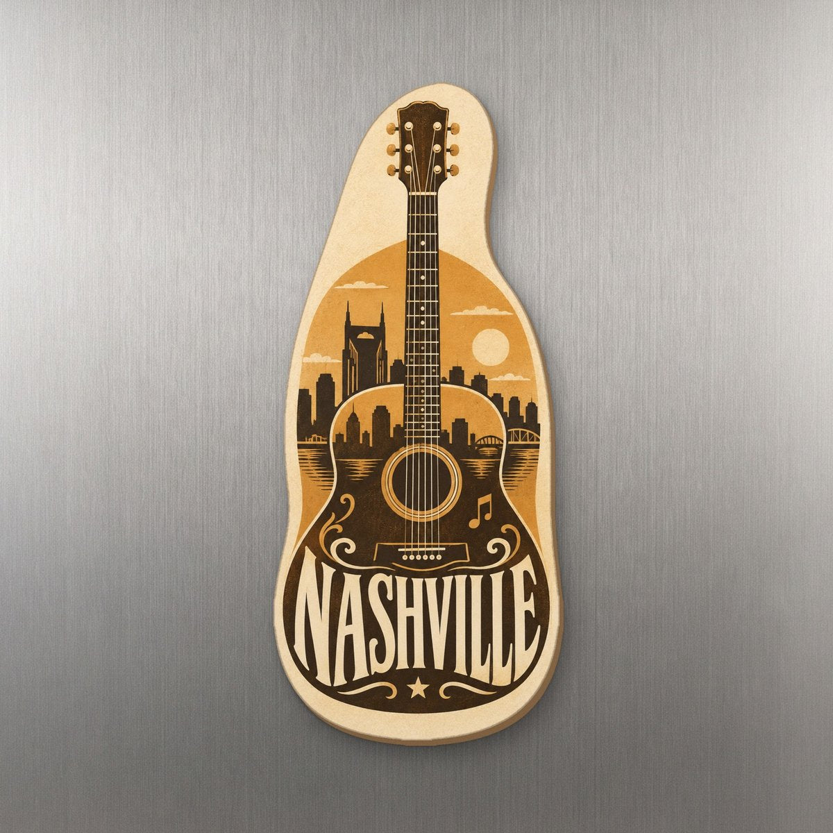 She's Choosing Nashville Magnet | Typographic Illustration | S351-M