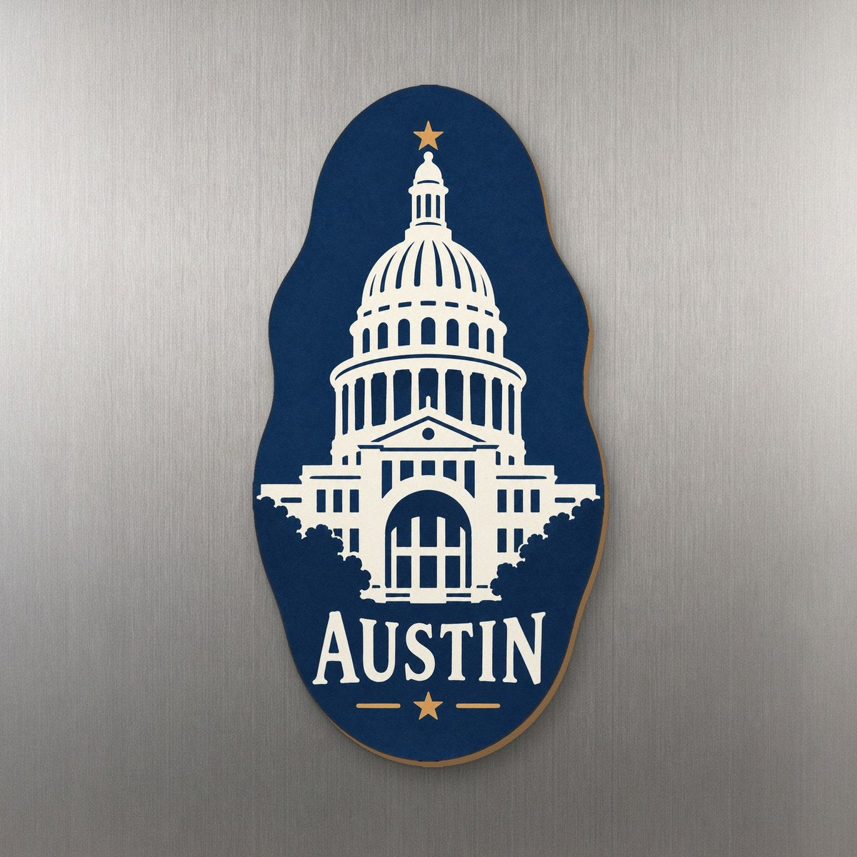 She's Choosing Austin Magnet | Negative-Space Silhouette | S353-M
