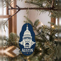 She's Choosing Austin Ornament | Negative-Space Silhouette | S353-O