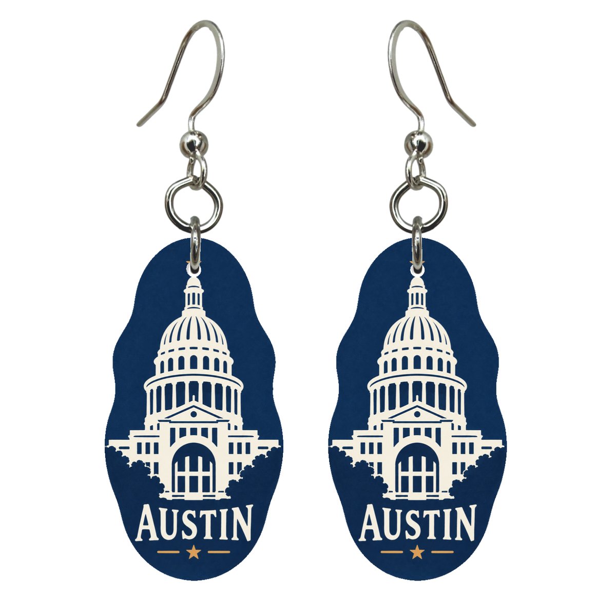 She's Choosing Austin Earrings | Negative-Space Silhouette | S353