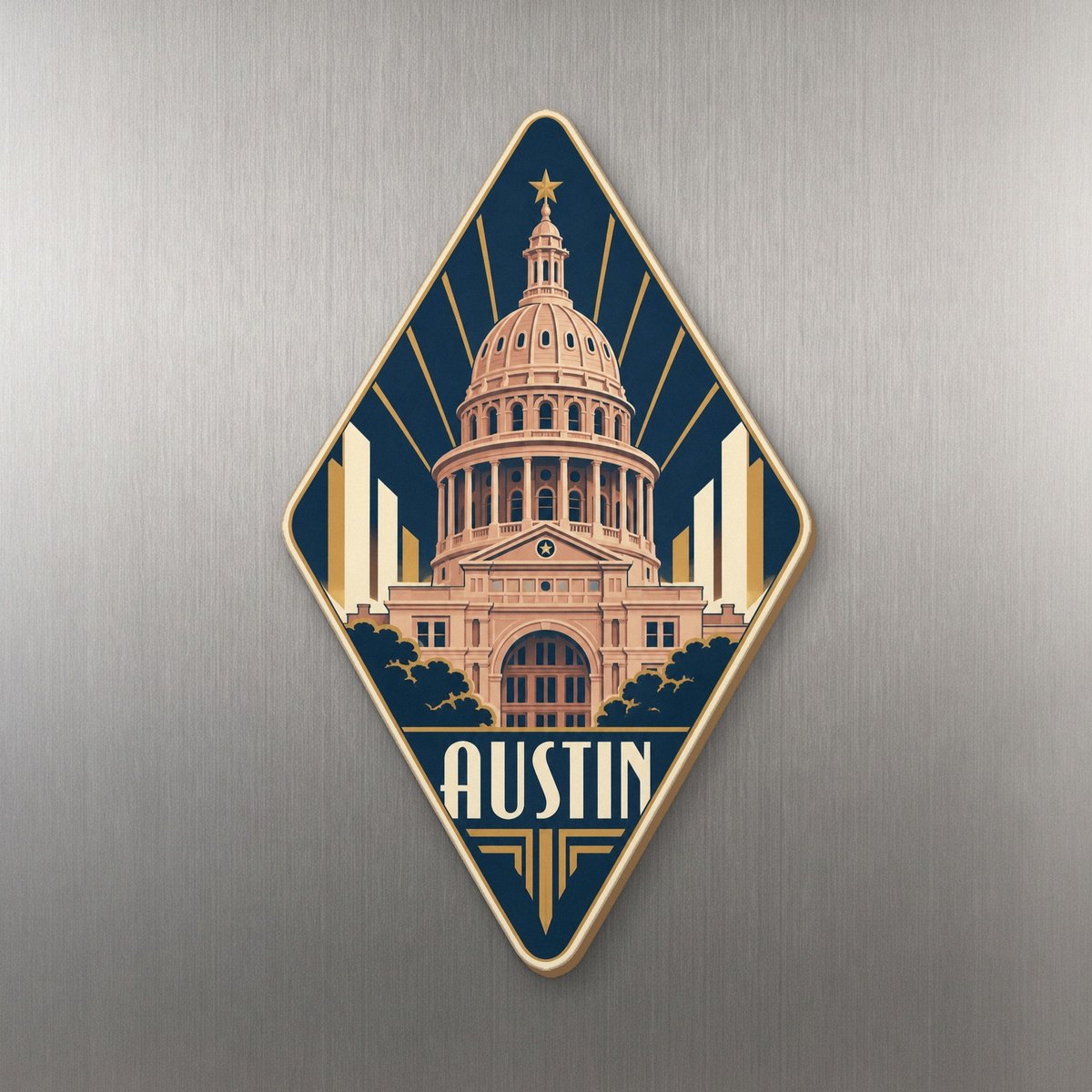 She's Choosing Austin Magnet | Art Deco | S357-M