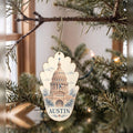 She's Choosing Austin Ornament | Sparse Pointillism | S361-O
