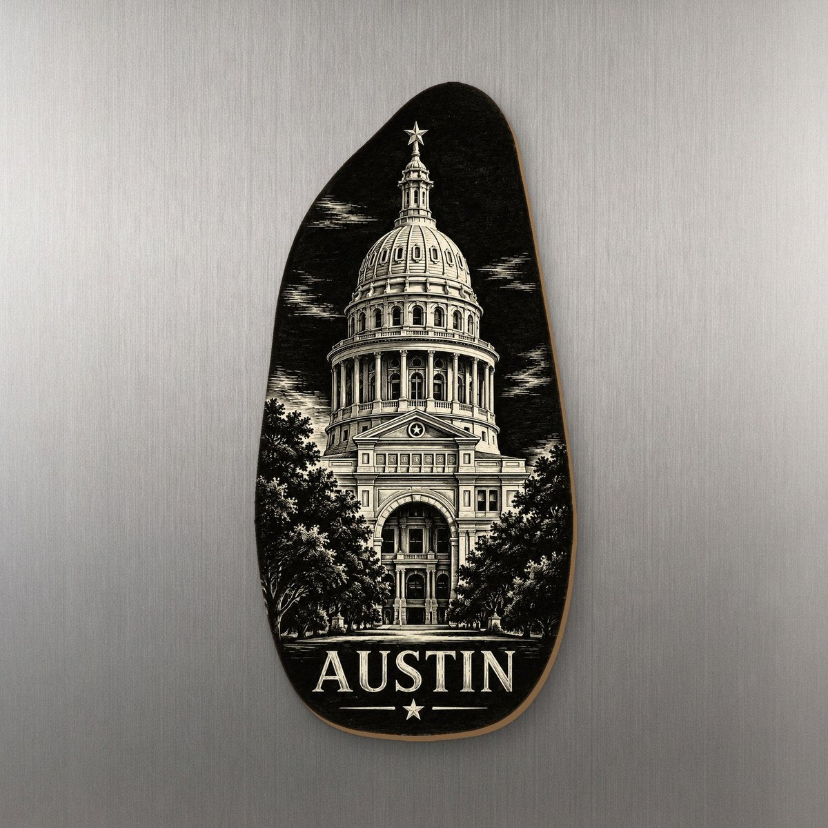 She's Choosing Austin Magnet | Scratchboard | S362-M