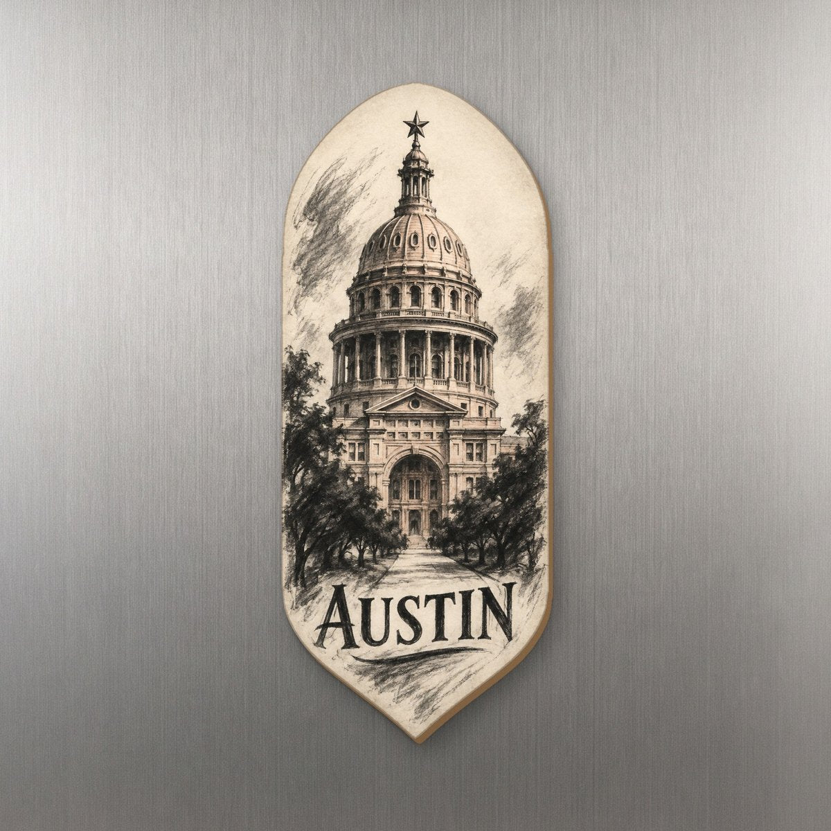 She's Choosing Austin Magnet | Charcoal Gesture | S363-M