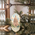 She's Choosing Austin Ornament | Restrained Watercolor | S364-O