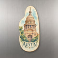 She's Choosing Austin Magnet | Pen and Watercolor Wash | S365-M