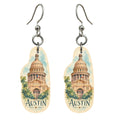 She's Choosing Austin Earrings | Pen and Watercolor Wash | S365