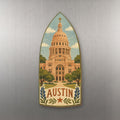 She's Choosing Austin Magnet | Naive Folk Painting | S366-M