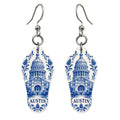 She's Choosing Austin Earrings | Blue-And-White Ceramic Illustration | S367