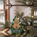 She's Choosing Austin Ornament | Cloisonné-Inspired Graphic | S368-O