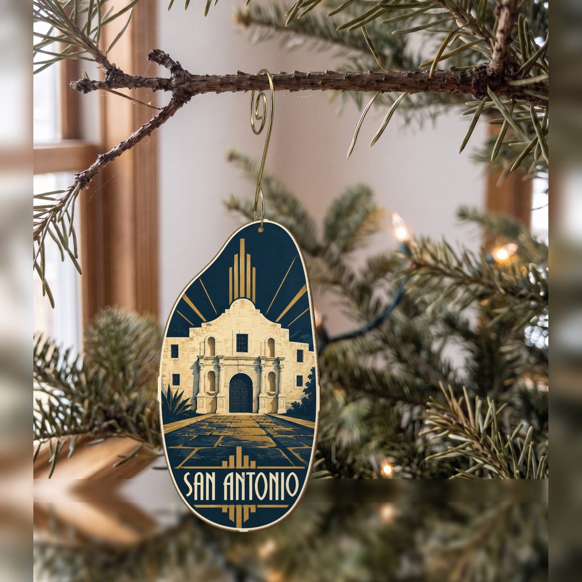 She's Choosing San Antonio Ornament | Art Deco | S375-O