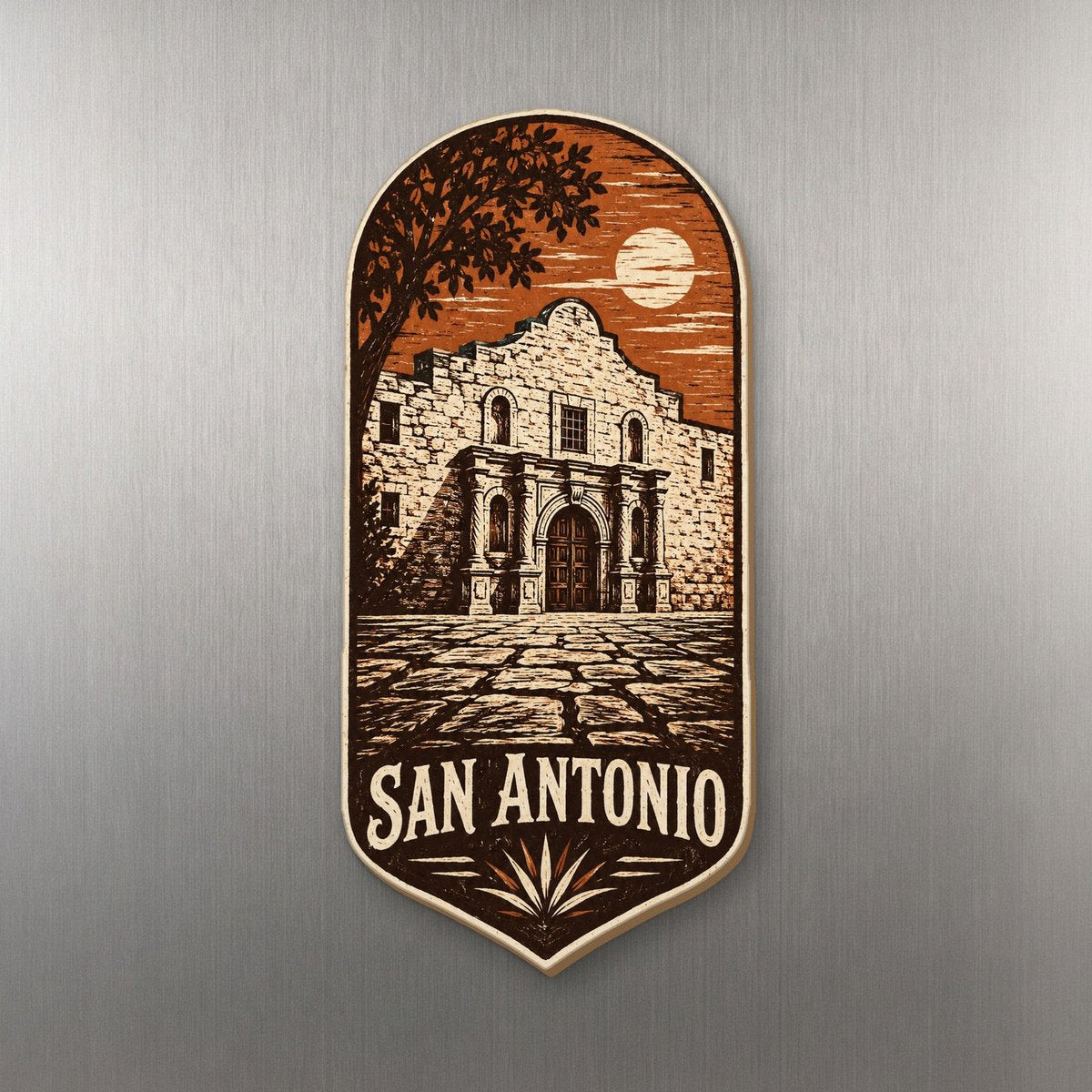 She's Choosing San Antonio Magnet | Woodcut | S376-M