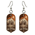 She's Choosing San Antonio Earrings | Woodcut | S376