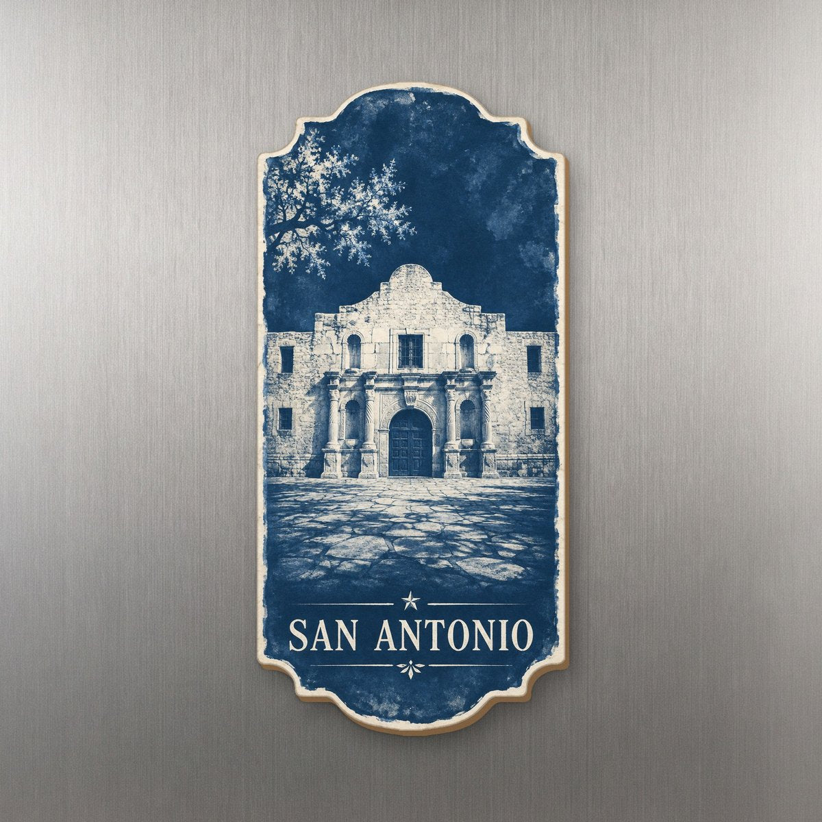 She's Choosing San Antonio Magnet | Cyanotype-Inspired | S377-M