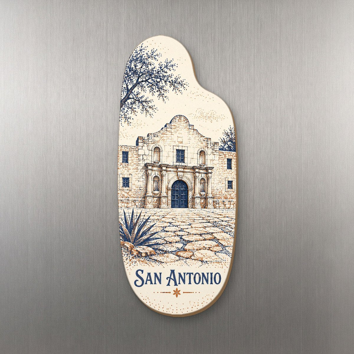 She's Choosing San Antonio Magnet | Sparse Pointillism | S379-M
