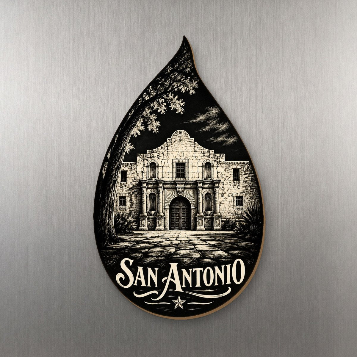 She's Choosing San Antonio Magnet | Scratchboard | S380-M