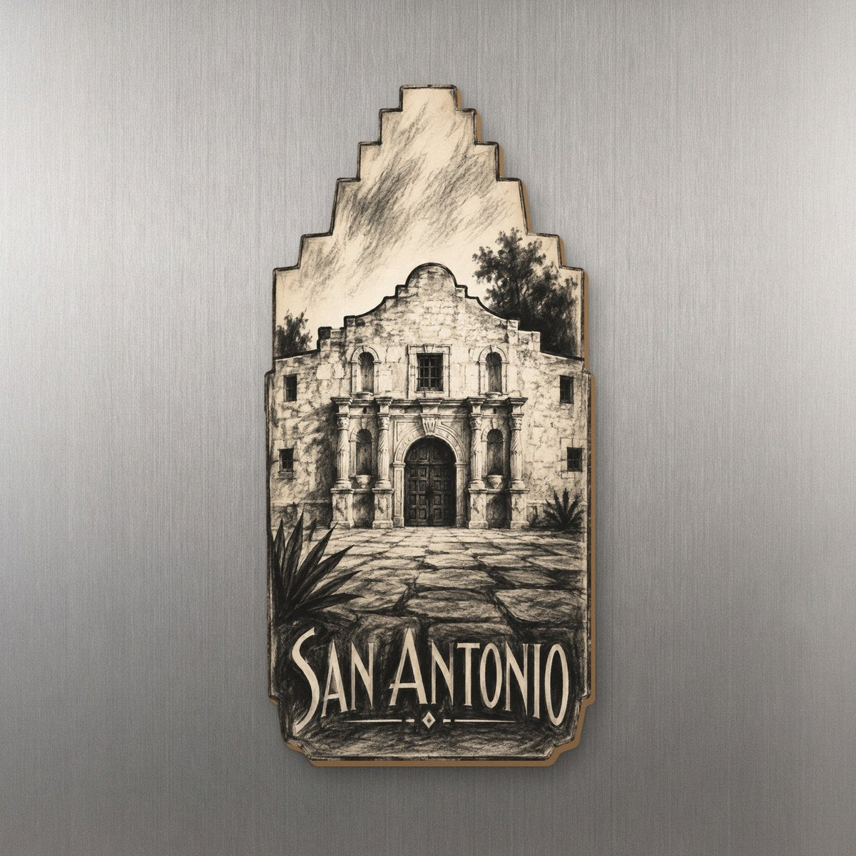 She's Choosing San Antonio Magnet | Charcoal Gesture | S381-M