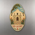 She's Choosing San Antonio Magnet | Naive Folk Painting | S384-M