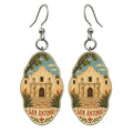 She's Choosing San Antonio Earrings | Naive Folk Painting | S384