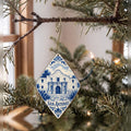 She's Choosing San Antonio Ornament | Blue-And-White Ceramic Illustration | S385-O