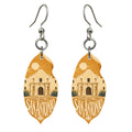 She's Choosing San Antonio Earrings | Typographic Illustration | S387